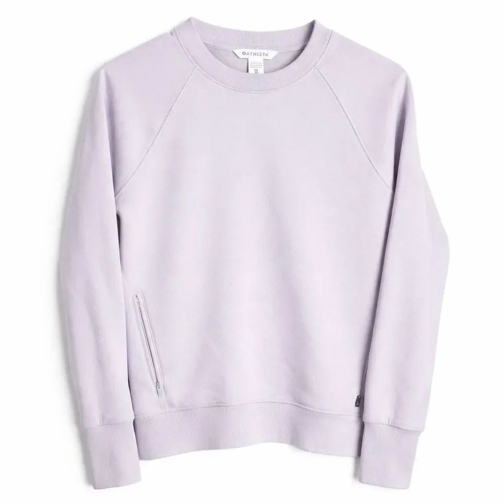 Athleta Minimalist Luxe Sweatshirt Crewneck Modal Blend Lilac Women XS